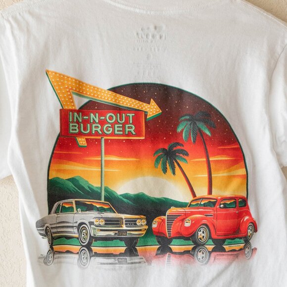 In N Out Burger Texas Men's Size Small White Graphic Tee T-Shirt - Picture 6 of 6